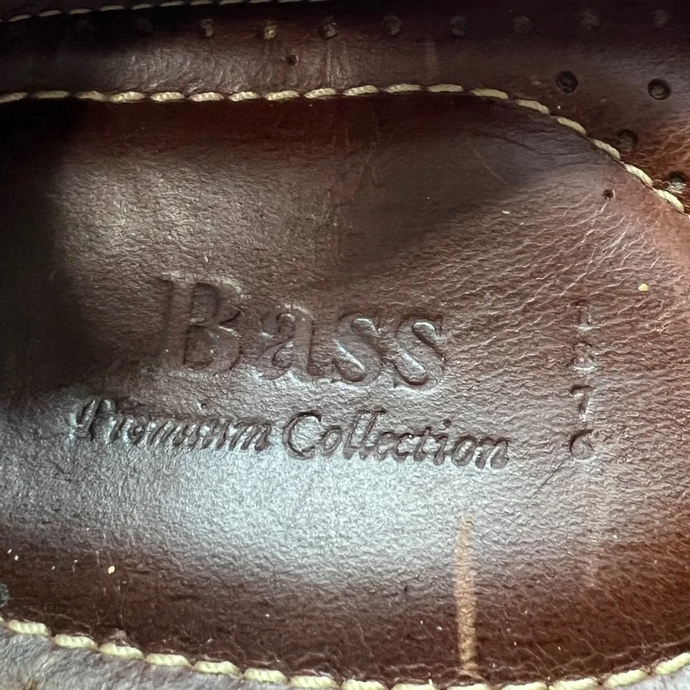 Bass Premium Collection Bel Air Mens 8M Brown Leather Driving Loafer Vibram Sole